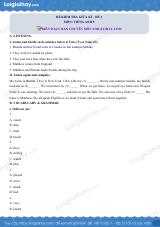 Đề thi giữa kì 1 Tiếng Anh 5 - Đề số 4